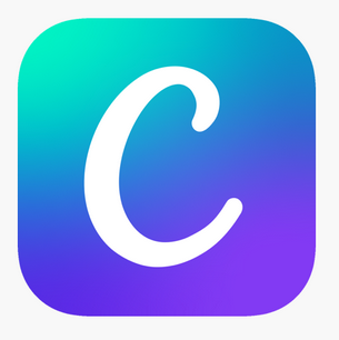 Logo de l'application gratuite Canva pour faire des stories Instagram
